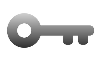 Key symbol icon - red gradient, isolated - vector