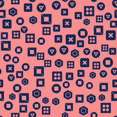 Colorful pattern with different shapes objects. Texture background for textile, print, paper, fabric background, wallpaper