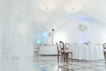 tables and chairs in the restaurant