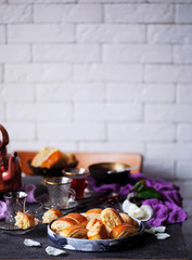 Armenian pastry gata. life style. selektive focus