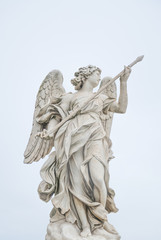 Bernini statue of angel in Rome, famous turist place in Italy.