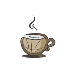 coffee basketball logo design