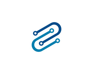 circuit technology logo template vector icon illustration design 