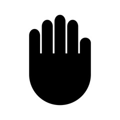 Obraz premium Palm, Hand icon vector, filled flat sign, solid pictogram isolated on white, logo illustration