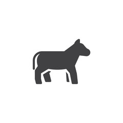 Mule side view vector icon. filled flat sign for mobile concept and web design. horse standing glyph icon. Farm animal symbol, logo illustration. Pixel perfect vector graphics