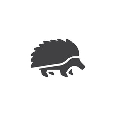 Porcupine side view vector icon. filled flat sign for mobile concept and web design. Porcupine rodent glyph icon. Wild Animal symbol, logo illustration. Pixel perfect vector graphics