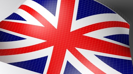 Background with english flag - 3D rendering illustration