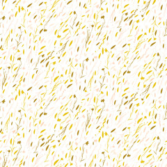 Floral background. Vector seamless pattern with hand drawn cornflowers and leaves.