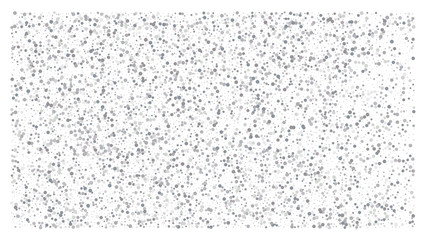 Silver polka dot small confetti on white background