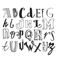 Vector hand drawn funky decorative font for your design.