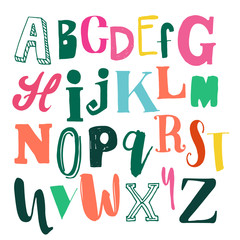 Vector hand drawn funky decorative font for your design.