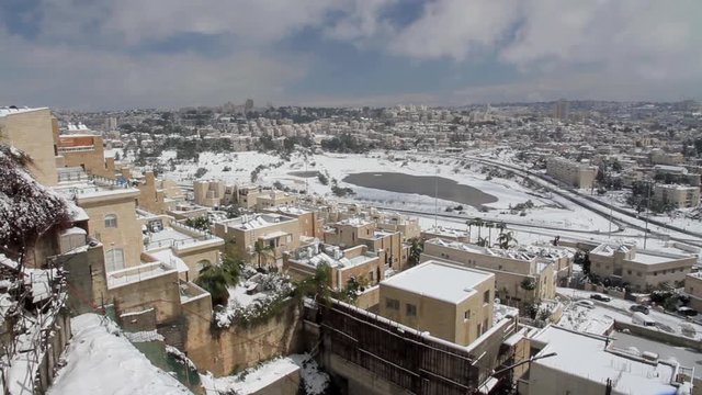 South Jerusalem Landsacpe in the Snow