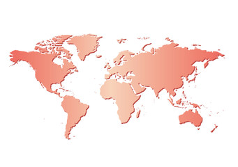 white background with red map of the world and gradient - vector
