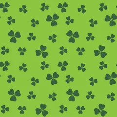 Papier peint Vert motif transparent vert clair avec des feuilles de trèfle - fond vectoriel