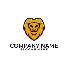Obraz premium Abstract Head Lion Colorful Design Illustration Vector Template