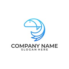 Abstract Fish Concept Illustration Vector Template