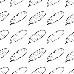cucumber seamless pattern isolated on white background
