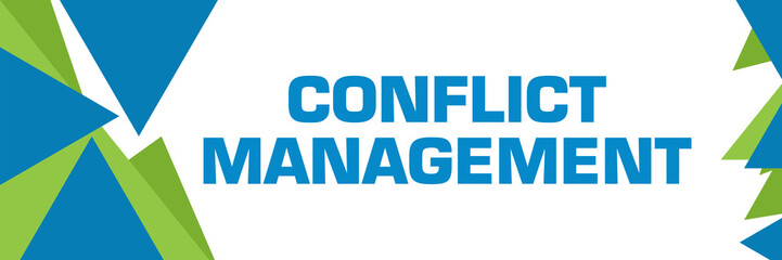 Conflict Management Green Blue Triangle Text 
