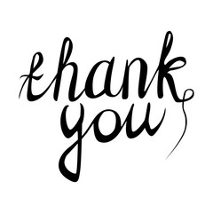 black inscription thank you