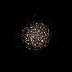 Obraz premium Silver glitter background. Vector dust, diamonds, snow on black. Great for valentine, christmas and birthday cards, wedding invitations, party posters.