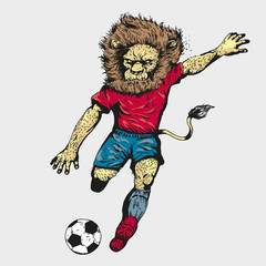 Lion soccer player