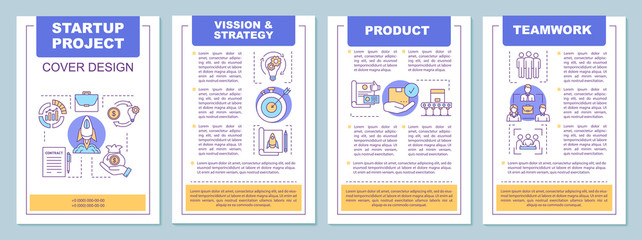 Naklejka premium Startup project brochure template layout