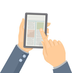 Hands Phone Articles Illustration