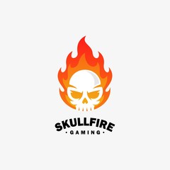 Fire skull Design illustration vector template © Ivan_Artnivora