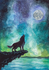 the wolf howls at the moon