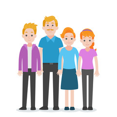Set of People Character Family concept,uncle, aunt , grandchild, nephew, niece, cartoon character flat design vector on white background.
