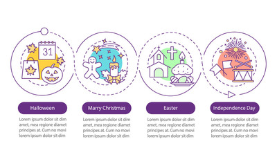 Seasonal holidays vector infographic template