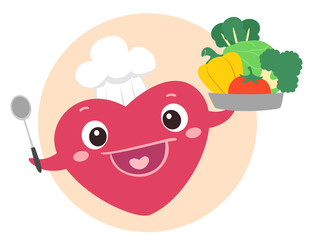 Mascot Heart Chef Vegan Outreach Program