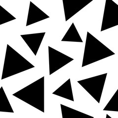 Cute abstract colorful vector pattern made of seamless triangle. 