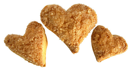 Homemade hearts pastries