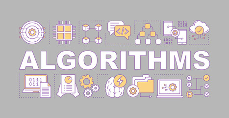 Algorithms word concepts banner