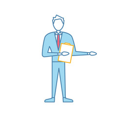 Game show host color icon