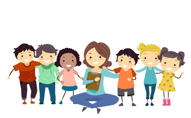 Stickman Kids Group Counseling Psychiatrist