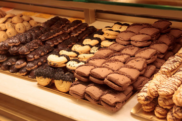 Cookies in bakery store