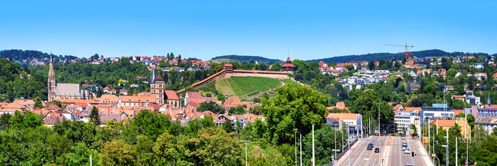 Aerial view of Esslingen am Neckar, Germany