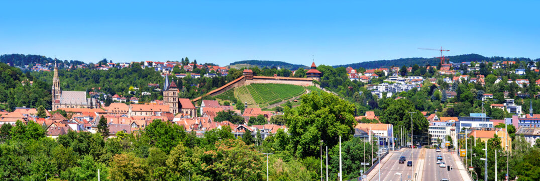 Aerial view of Esslingen am Neckar, Germany