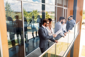 Business people talking outdoor