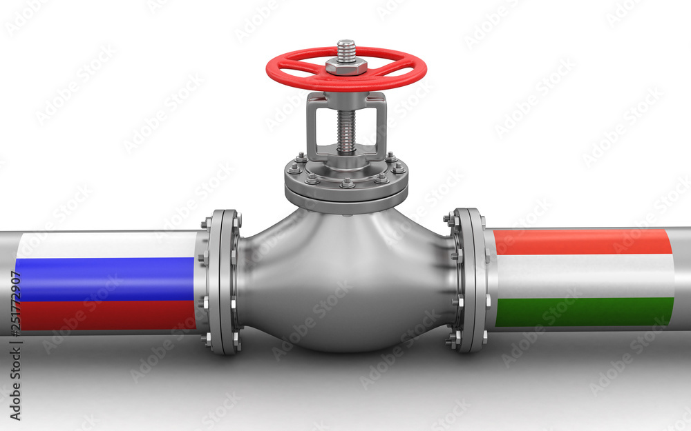 Poster pipeline with flags. image with clipping path