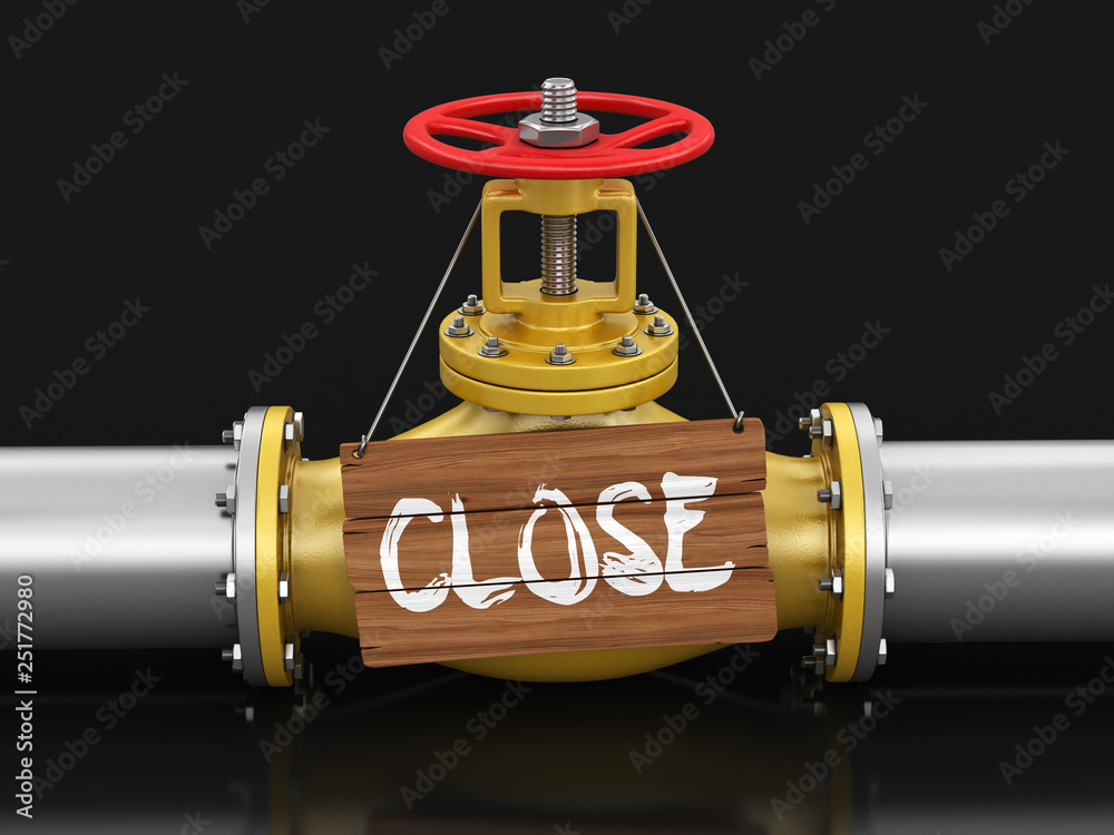 Poster pipeline with close. image with clipping path