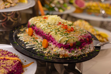 herring under fur coat - russian salad