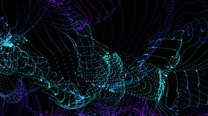 Colorful background of flowing fabric. Smooth and soft.