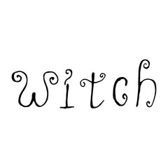 witch black inscriptions. for typography element on poster, background