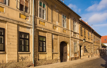 Fototapeta na wymiar A street in Tvrda, the old town of Osijek, Osijek-Baranja County, Slavonia, east Croatia
