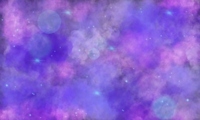 Starry Galaxy Print in Unicorn Colors Pattern.Starry outer space background texture. - Illustration