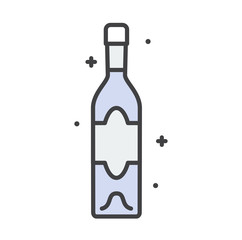 Vodka line icon on white background for graphic and web design, Modern simple vector sign. Internet concept. Trendy symbol for website design web button or mobile app