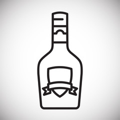 Whiskey line icon on white background for graphic and web design, Modern simple vector sign. Internet concept. Trendy symbol for website design web button or mobile app